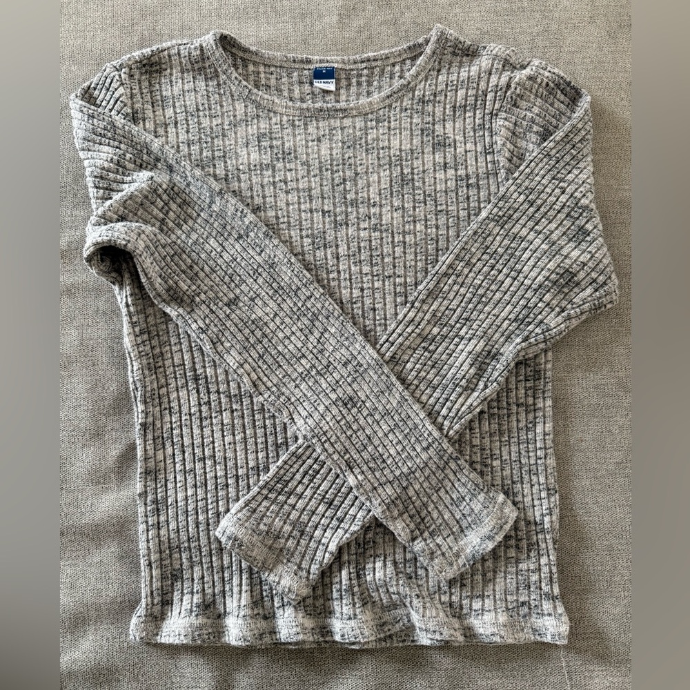 Old Navy Heather Gray Ribbed Sweater